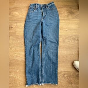 Abercrombie and Fitch curve love 90s straight ultra high rise medium blue 24 xs